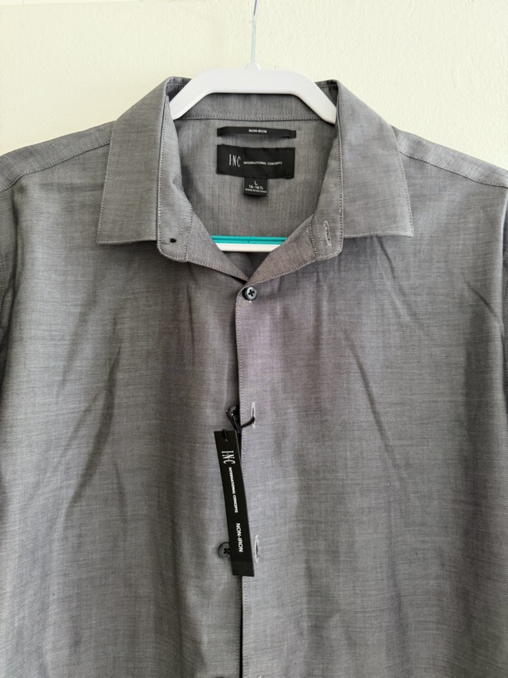 INC International Concepts Men's Gray Dress Shirt